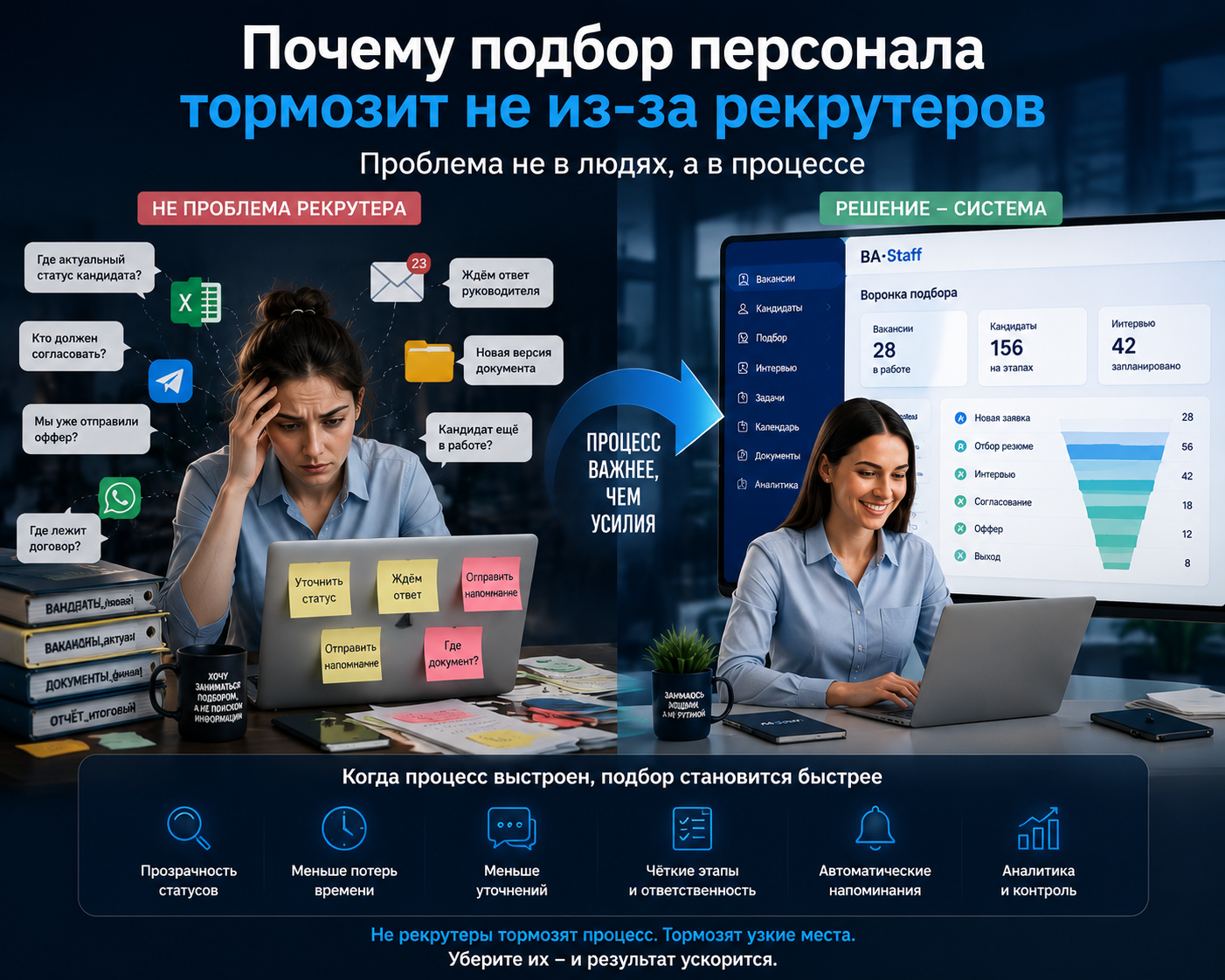 Почему подбор персонала тормозит не из-за рекрутеров